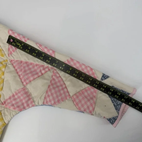 Patchwork Quilted Jacket - Pink, Yellow, Blue - Picture 8 of 8